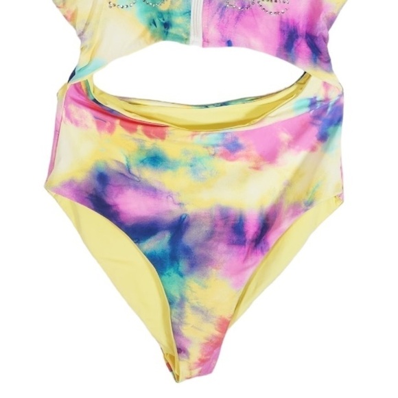 Vintage BEBE One Piece Cutout Swimsuit Size Large - Picture 4 of 6